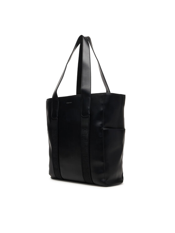 Calvin Klein Calvin Klein Τσάντα Webbing Strap Tote LV04F3289G Μαύρο