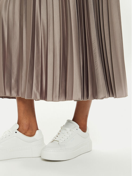 Marella Marella Плисирана пола Agente1 2423106055 Бежов Regular Fit