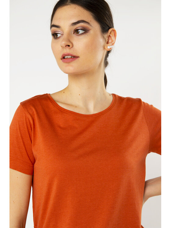 QUIOSQUE QUIOSQUE Bluzka 22-TD-BS13 Pomarańczowy Regular Fit