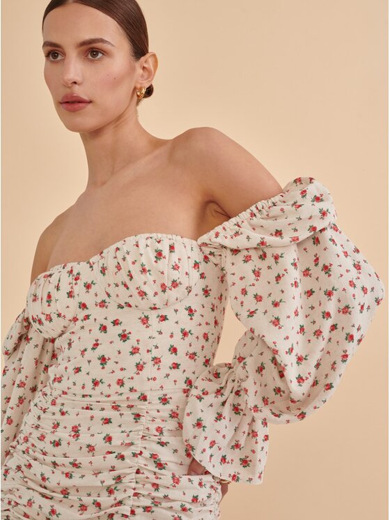 La Mania La Mania Abito da cocktail MARISOLE 2 Beige Classic Fit