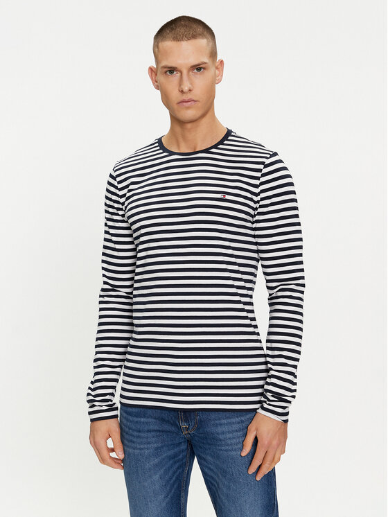 Tommy Hilfiger Longsleeve krekls MW0MW10804 Tumši zils Slim Fit