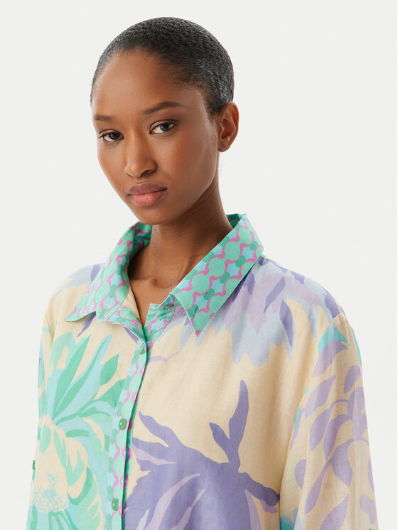 Iconique Iconique Vestito chemisier Madeira IC26-062 Multicolore Relaxed Fit