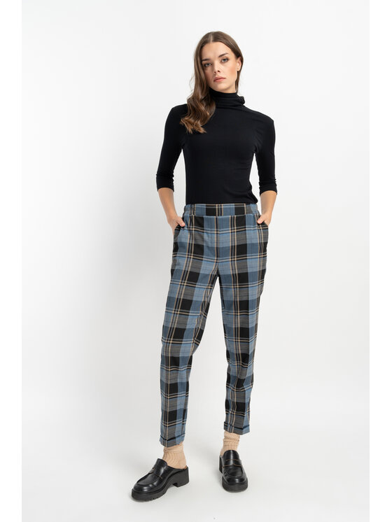 CLICK CLICK Kalhoty z materiálu 30-313 Modrá Jazzy Fit