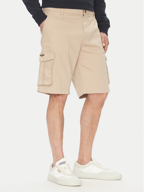 Aeronautica Militare Aeronautica Militare Pantaloncini di tessuto 251BE256CT3511 Beige Regular Fit