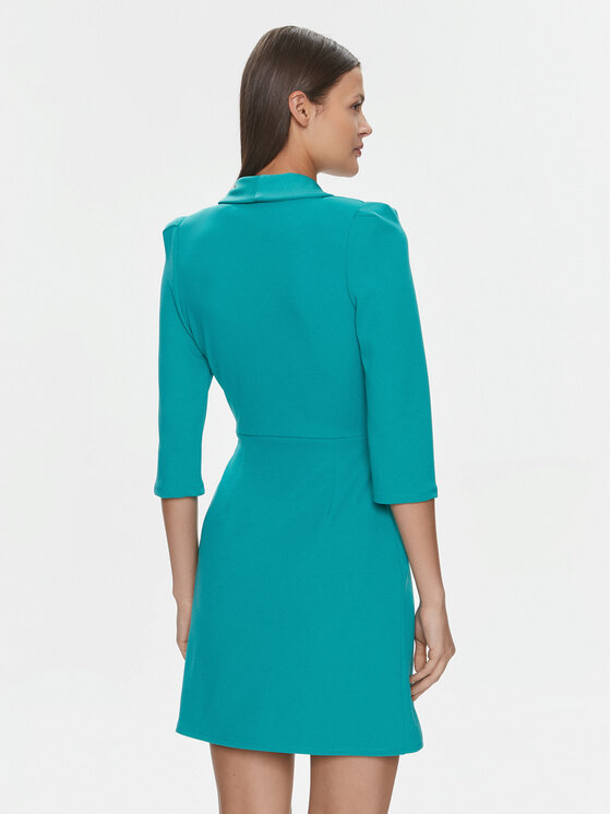 Rinascimento Rinascimento Sukienka koktajlowa CFC0019381002 Turkusowy Regular Fit