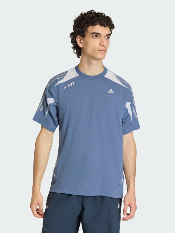 adidas adidas T-Shirt 159222 Błękitny Slim Fit