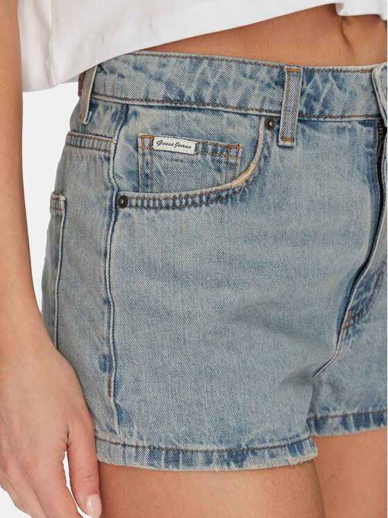 Guess Guess Pantaloni scurți de blugi W5GD0Y D5O14 Albastru Regular Fit