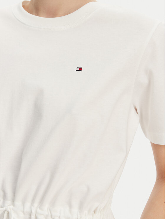 Tommy Hilfiger Tommy Hilfiger Sukienka codzienna WW0WW45529 Écru Regular Fit