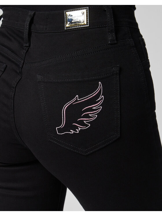 PHILIPP PLEIN PHILIPP PLEIN Jegginsy 21943 Czarny Jegging Fit