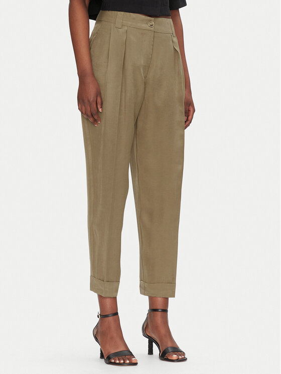 ACCESS FASHION ACCESS FASHION Kalhoty z materiálu 53-5025-235 Hnědá Regular Fit