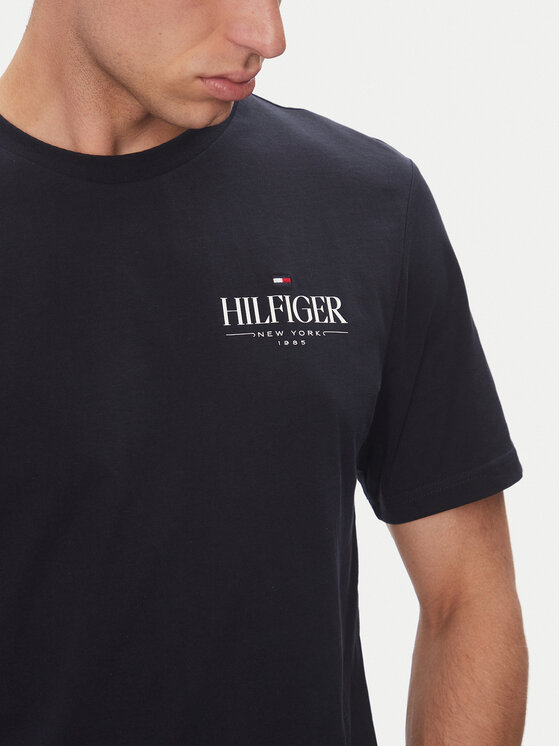 Tommy Hilfiger Tommy Hilfiger T-Shirt Stack MW0MW39355 Granatowy Regular Fit