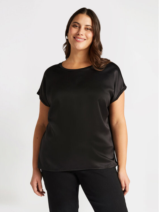 Fiorella Rubino Fiorella Rubino T-shirt G613L708232N033 Nero A-Line Fit