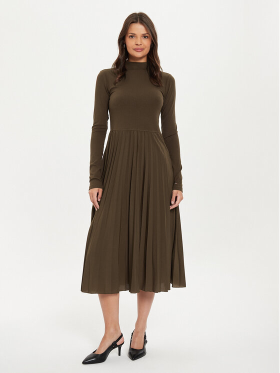 Tommy Hilfiger Tommy Hilfiger Strickkleid WW0WW44176 Braun Regular Fit