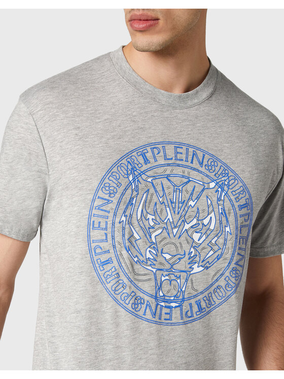 Plein Sport Plein Sport T-Shirt 1293 Szary Regular Fit