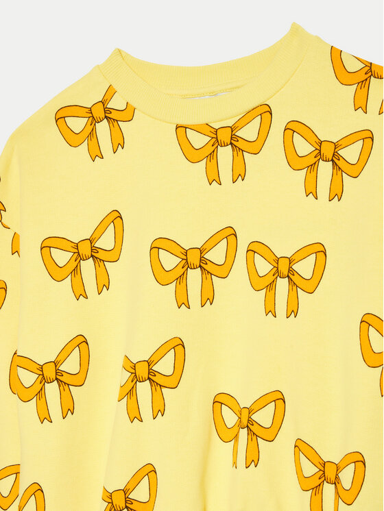 MINI RODINI Mini Rodini Majica dugih rukava Bow 2472014923 Žuta Regular Fit