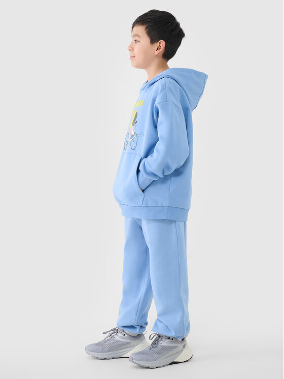 4F 4F Spodnie dresowe 4FJASAW24TTROM1404-32S Granatowy Oversize