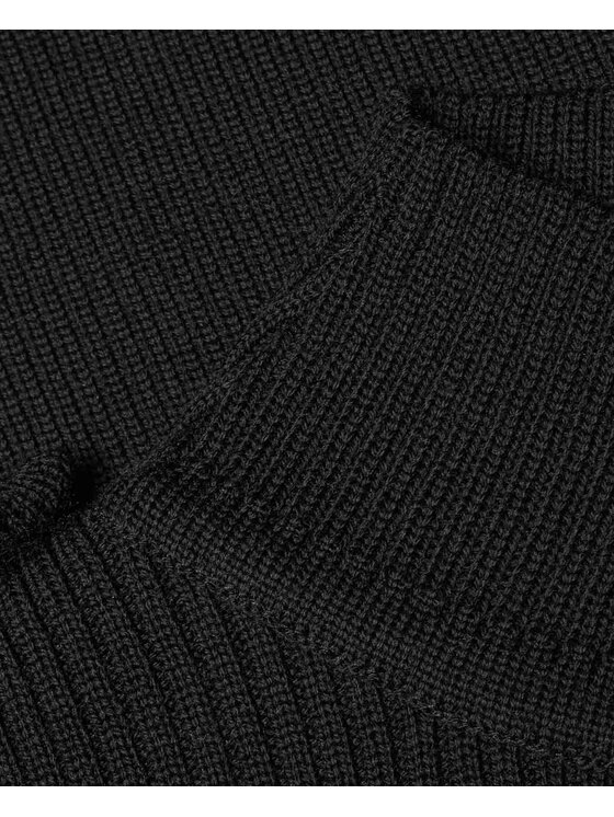 BENU BENU Svetr CZARNY MERINO WOOL Černá Slim Fit