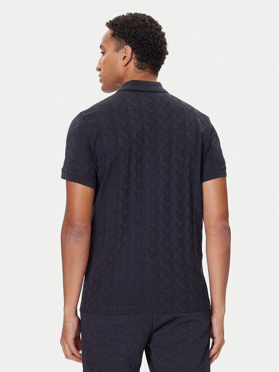 BOSS BOSS Тениска с яка и копчета Mirror QZ 50548653 Тъмносин Relaxed Fit