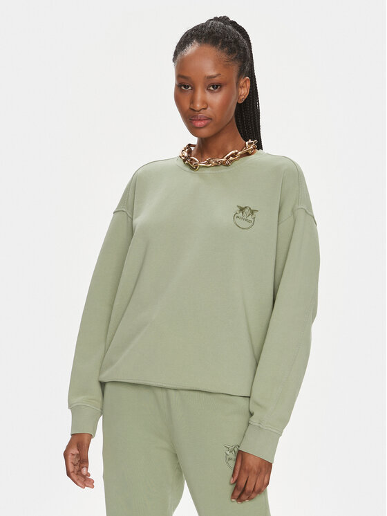 PINKO Pinko Mikina Setup 101831 A1N7 Zelená Relaxed Fit