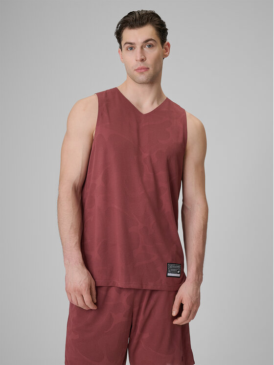 4F 4F Tank top BASKETBALL Bordowy Loose Fit
