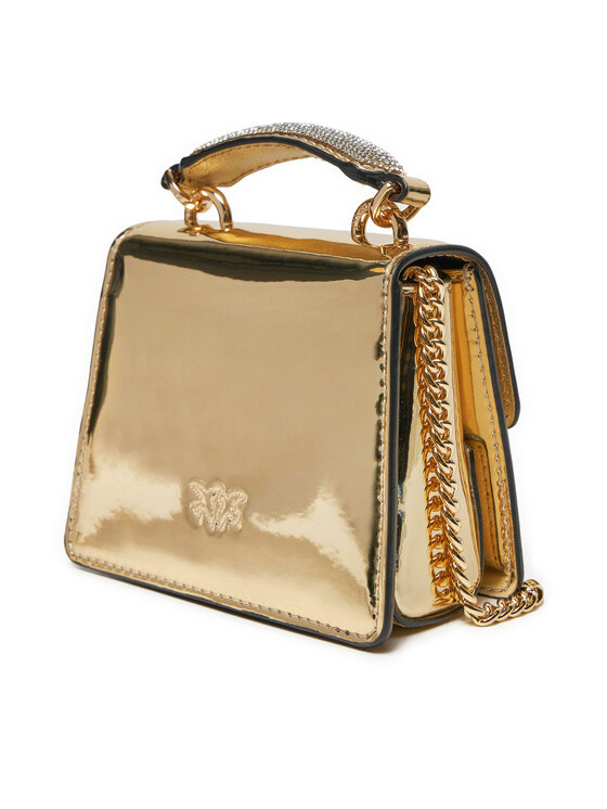 PINKO PINKO Handtasche Love One Top Handle Micro Light AI 24-25 PLTT 102740 A1JD Goldfarben