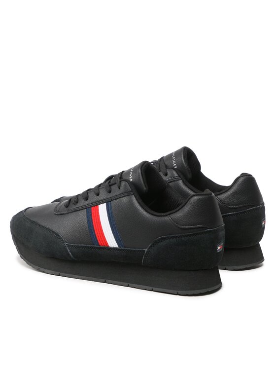 Tommy Hilfiger Tommy Hilfiger Snīkeri Core Eva Runner Corporate Lea FM0FM04397 Melns