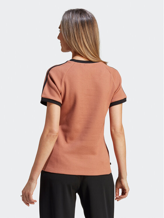 T-shirt 3-Stripes Slim T-Shirt IC5464 Marrone