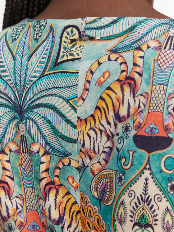 Just Cavalli Just Cavalli Ikdienas kleita 80PAOE04 CJ112 Daudzkrāsains Slim Fit