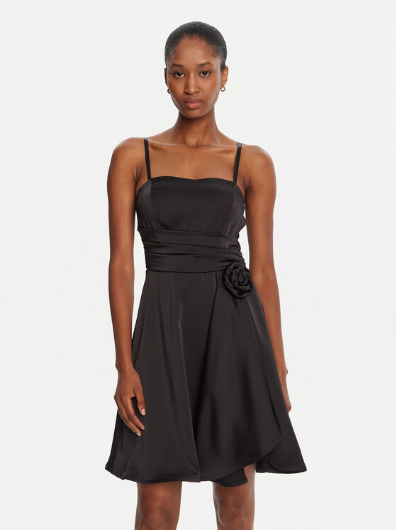 Rinascimento Rinascimento Rochie cocktail CFC0125219003 Negru Slim Fit