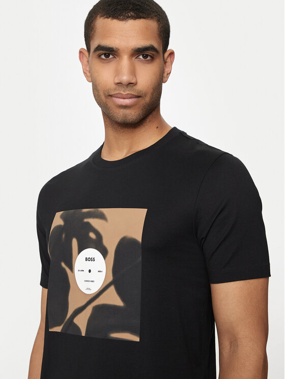 BOSS Boss T-särk Tiburt 388 50512132 Must Regular Fit