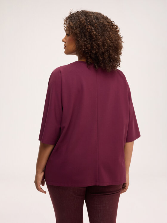 Fiorella Rubino Fiorella Rubino Bluza G817L009327N036 Bordowy Boxy Fit