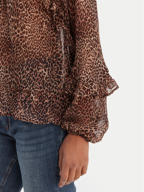 Morgan Morgan Bluza 261-OWAY.F Rjava Relaxed Fit