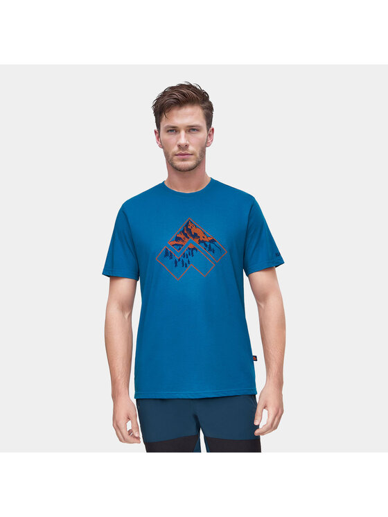 Alpinus Alpinus T-Shirt Mersmel Niebieski Regular Fit