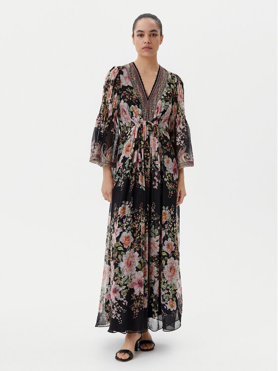 Hale Bob Hale Bob Vasaras kleita with silk 4YPR652A Melns Regular Fit