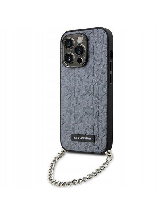 KARL LAGERFELD KARL LAGERFELD Etui na telefon Monogram Chain Srebrny