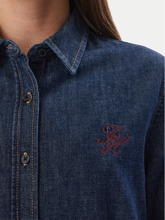 Tommy Hilfiger Tommy Hilfiger traper košulja WW0WW52176 Tamnoplava Relaxed Fit