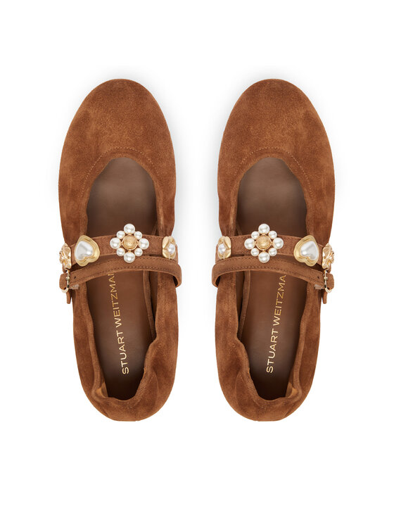 Stuart Weitzman Stuart Weitzman Балеринки Socharming Mary Jane SN125 Кафяв