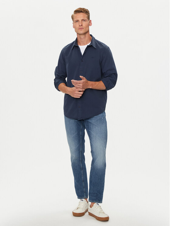 Lee Lee Koszula 112355737 Granatowy Regular Fit