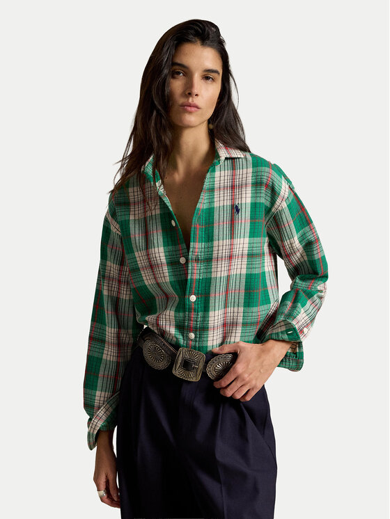 Polo Ralph Lauren Polo Ralph Lauren Риза 211971515503 Зелен Relaxed Fit