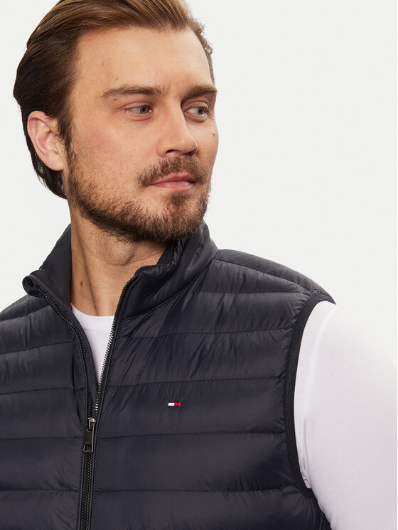 Tommy Hilfiger Tommy Hilfiger Vestă elegantă MW0MW38982 Bleumarin Regular Fit