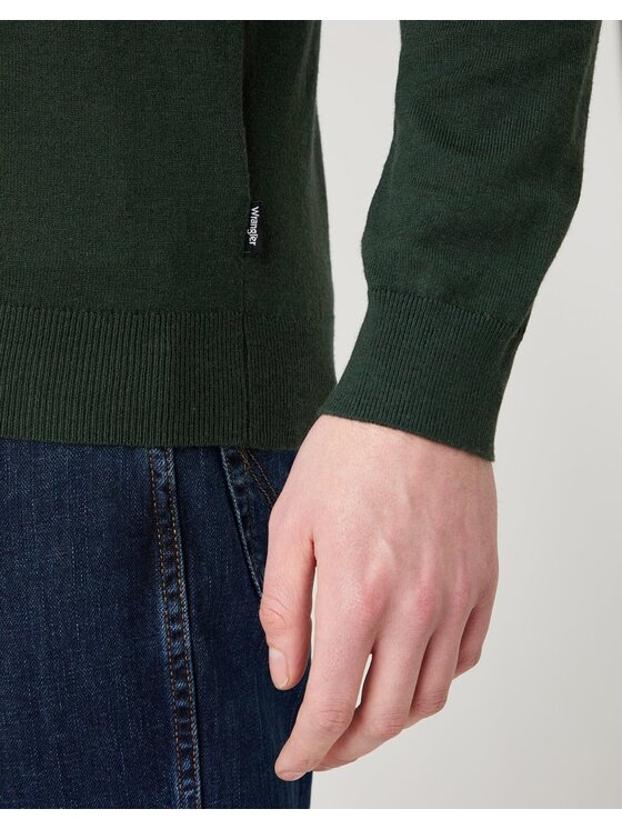 Wrangler Wrangler Maglione CREW KNIT Verde Regular Fit
