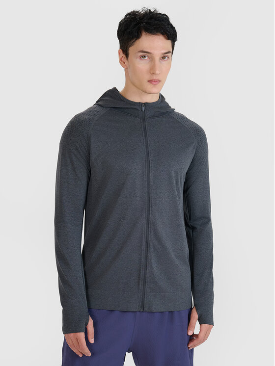 4F 4F Bluza BLAST Szary ciemny Slim Fit
