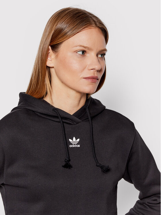 adidas adidas Majica dugih rukava adicolor Essentials HM1829 Crna Relaxed Fit