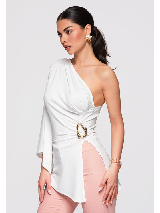 Ombre Ombre Koszula OW-SH-E0005 Biały Slim Fit