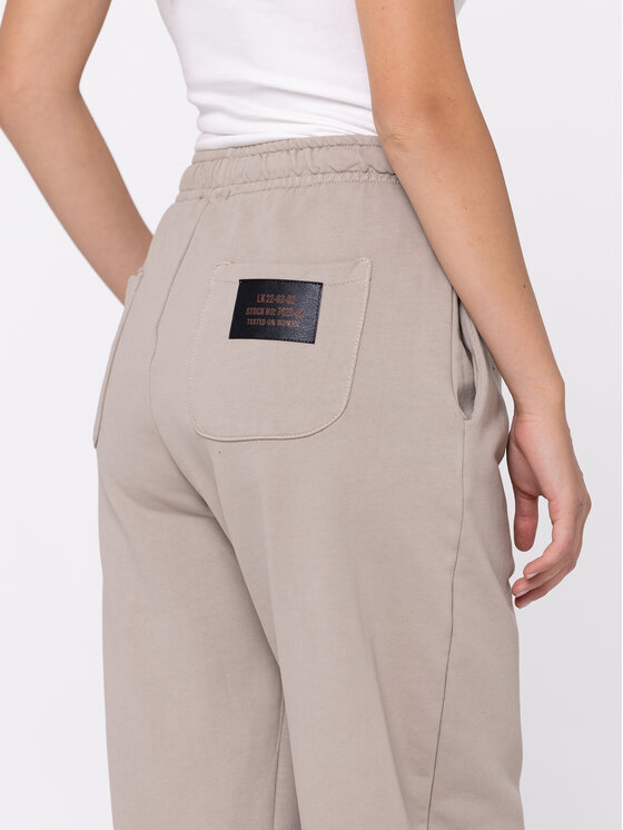Miss LK Miss LK Spodnie materiałowe MISSLKSM Beżowy Loose Fit