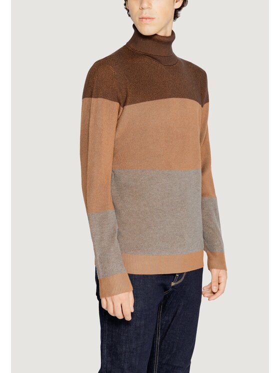 HAMAKI-HO HAMAKI-HO Maglione MI3108H Marrone Regular Fit