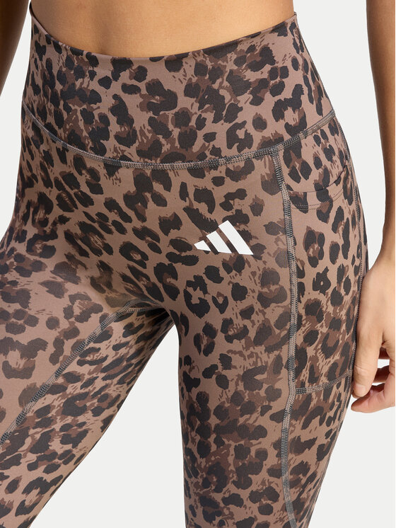 adidas adidas Leggings Optime Essentials 3-Stripes KZ2520 Marrone Slim Fit