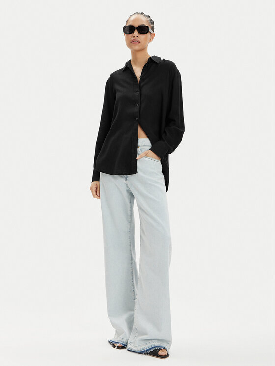 Vero Moda Vero Moda Srajca Linn 10305085 Črna Relaxed Fit