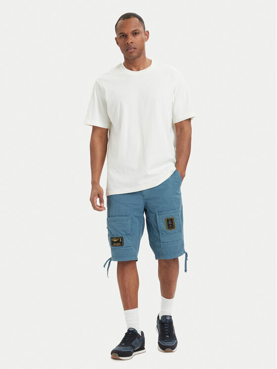 Aeronautica Militare Aeronautica Militare Шорти з тканини 261BE0041UCT01122 Голубий Regular Fit