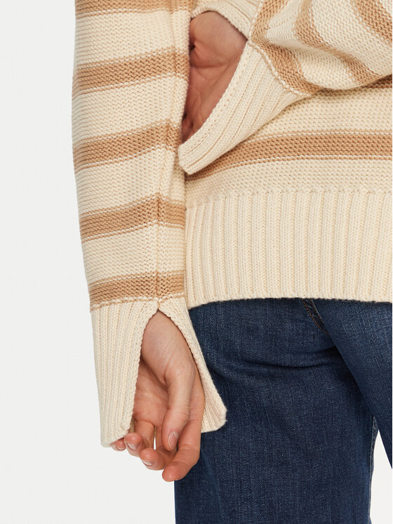 TWINSET TWINSET Sweter 241TP3210 Beżowy Loose Fit